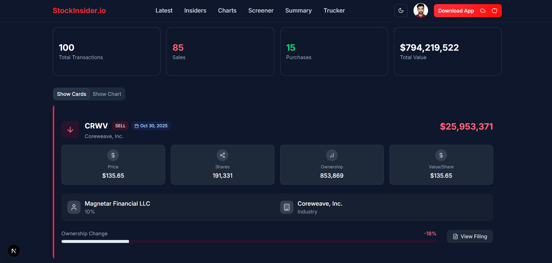 StockInsider.io Screenshot 6